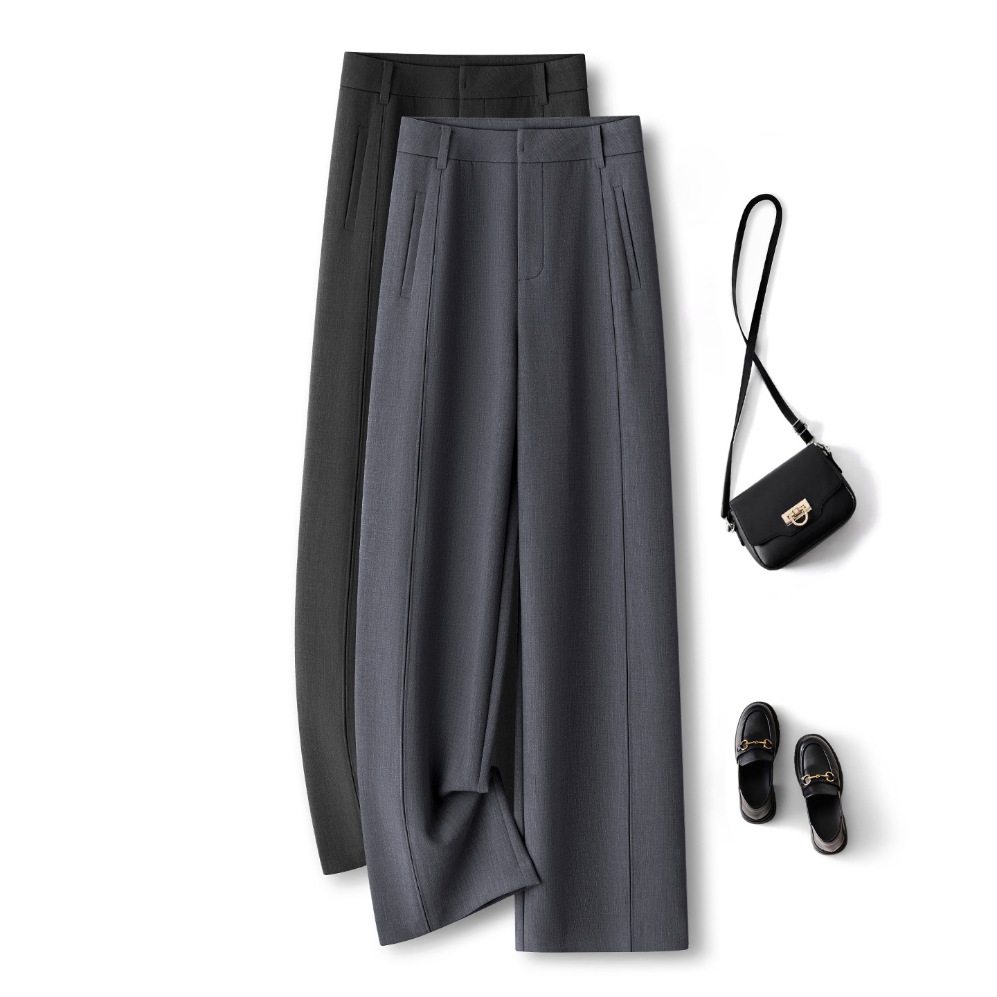 Tailored Trouser Wide - Женские брюки прямого кроя с широкими