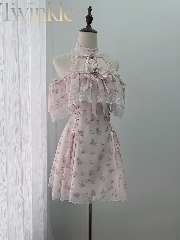 Midi Dress - Летнее платье с цветочным принтом и