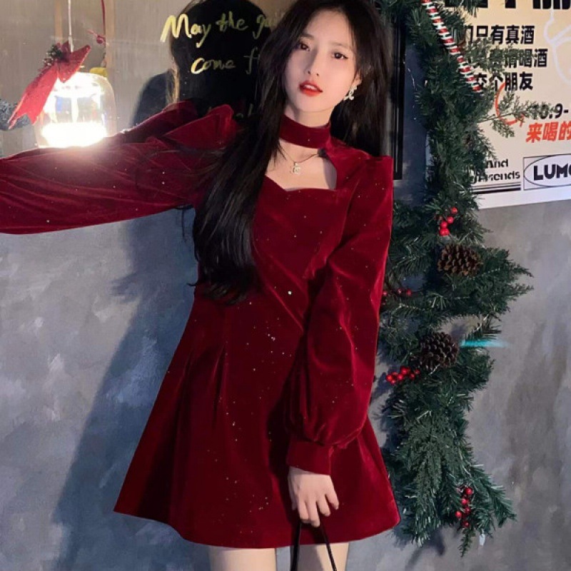 Женское бархатное платье с бле – обзор и цена Women'S Red Formal Wear