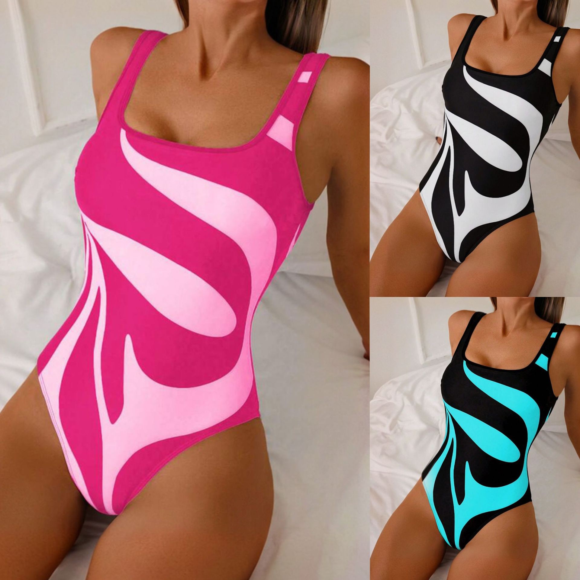 Женский танкини с абстрактным  – обзор и цена Womens Suit