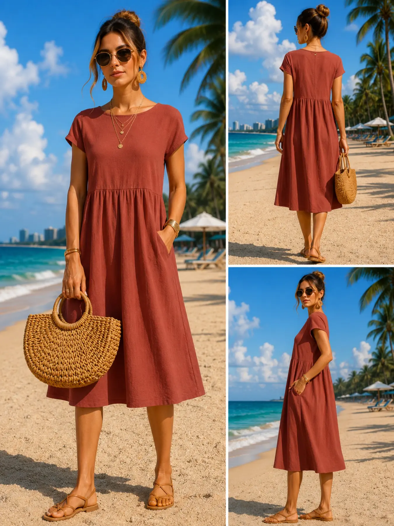 Женское повседневное платье ми – обзор и цена Midi Dress